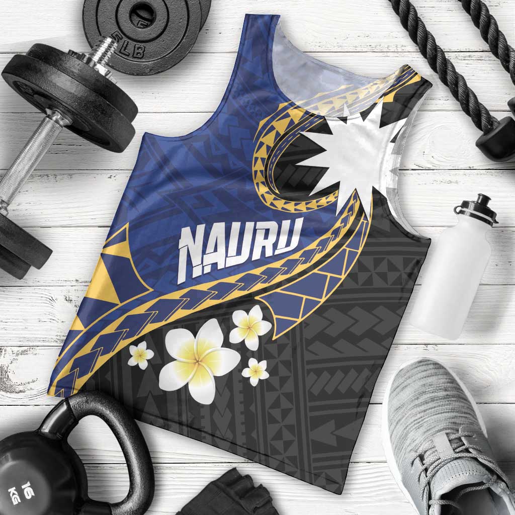 Personalised Nauru Men Tank Top Naoero Proud Plumeria