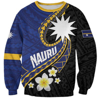Personalised Nauru Sweatshirt Naoero Proud Plumeria
