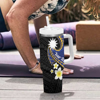 Personalised Nauru Tumbler With Handle Naoero Proud Plumeria