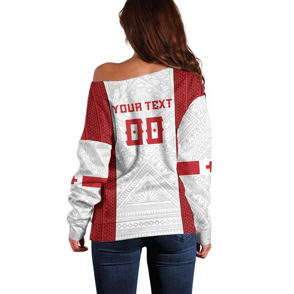 Tonga Rugby Custom Off Shoulder Sweater Tonga Sea Eagles Go Champions