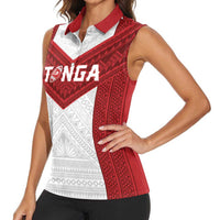Tonga Rugby Custom Women Sleeveless Polo Shirt Tonga Sea Eagles Go Champions