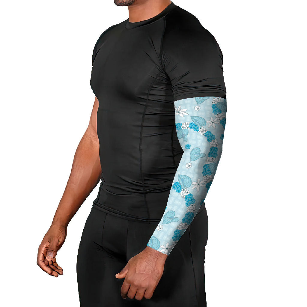 Hawaii Anthurium Tiare Pikake Lei Arm Sleeves UliUli Lauhala Art Pattern LT01 - Polynesian Pride