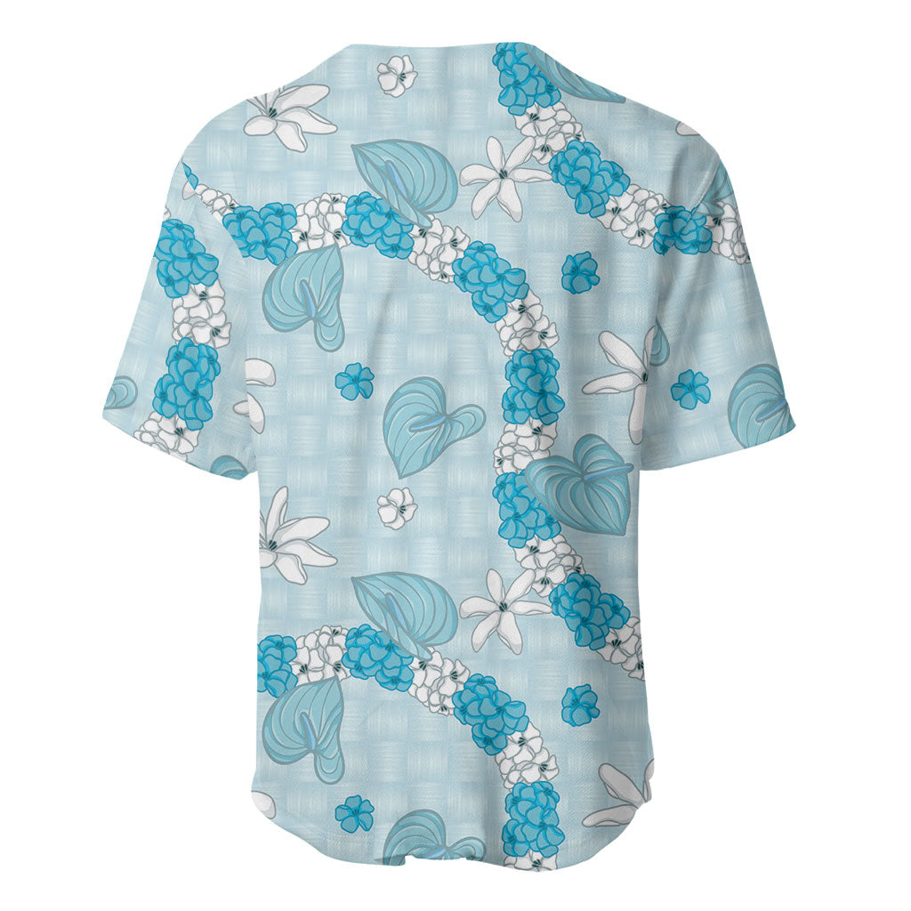 Hawaii Anthurium Tiare Pikake Lei Baseball Jersey UliUli Lauhala Art Pattern