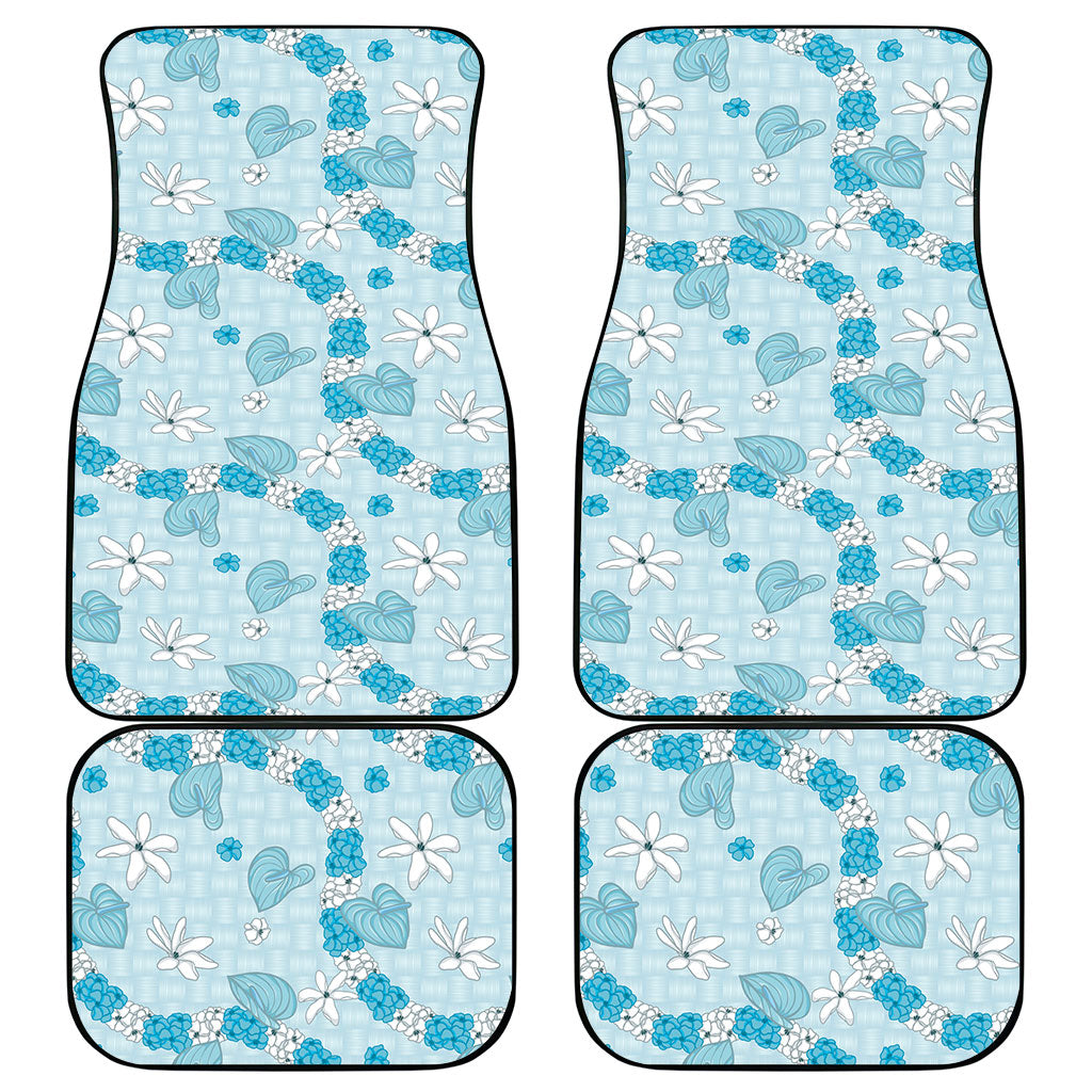 Hawaii Anthurium Tiare Pikake Lei Car Mats UliUli Lauhala Art Pattern