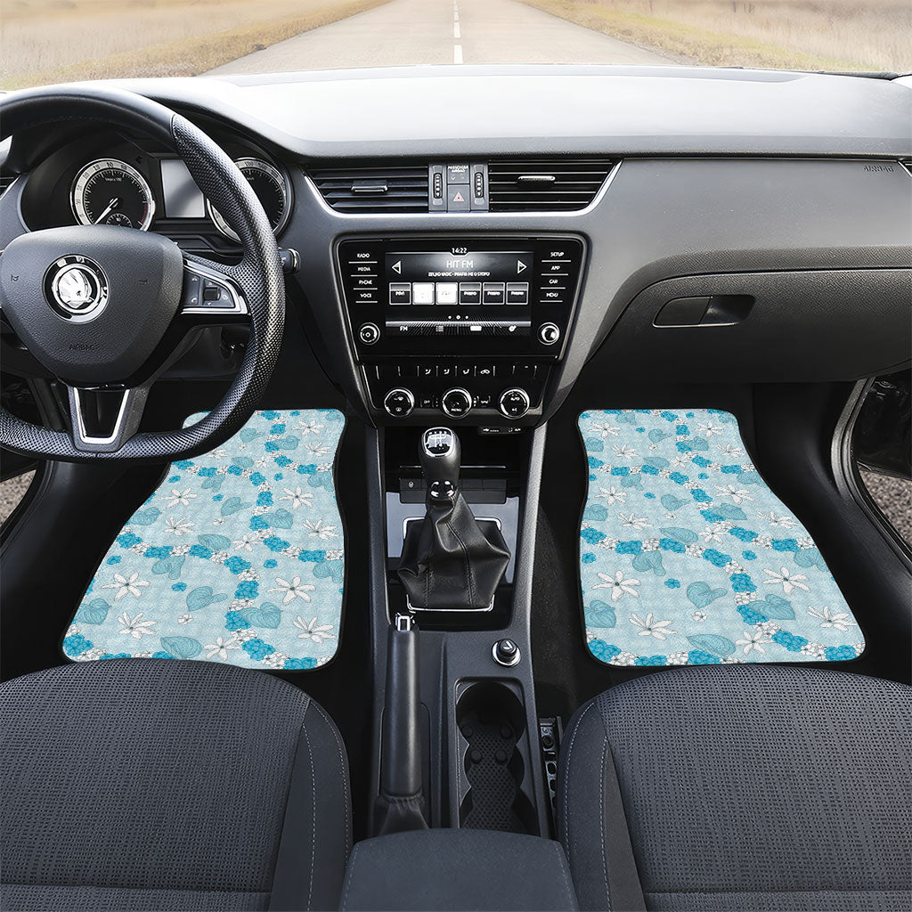 Hawaii Anthurium Tiare Pikake Lei Car Mats UliUli Lauhala Art Pattern