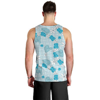 Hawaii Anthurium Tiare Pikake Lei Men Tank Top UliUli Lauhala Art Pattern LT01 - Polynesian Pride