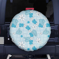 Hawaii Anthurium Tiare Pikake Lei Spare Tire Cover UliUli Lauhala Art Pattern