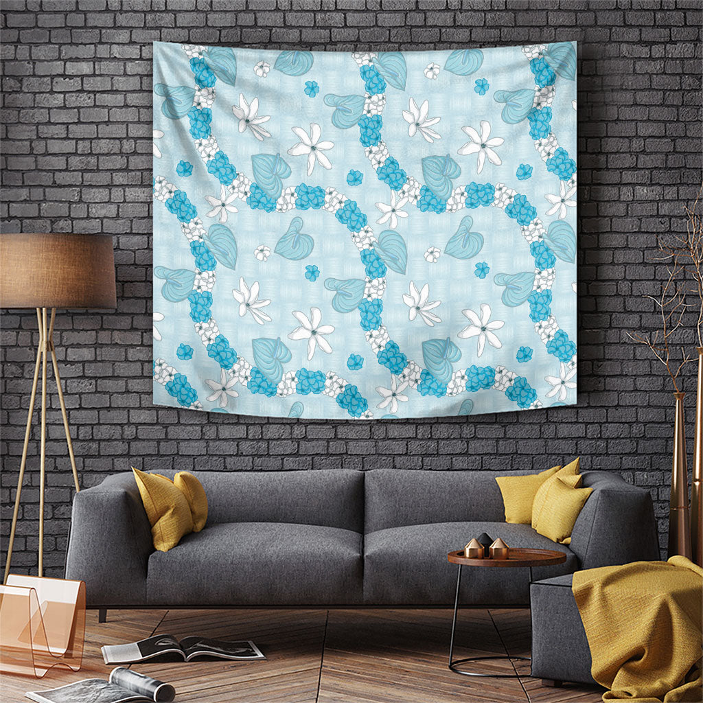Hawaii Anthurium Tiare Pikake Lei Tapestry UliUli Lauhala Art Pattern