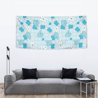 Hawaii Anthurium Tiare Pikake Lei Tapestry UliUli Lauhala Art Pattern LT01 - Polynesian Pride
