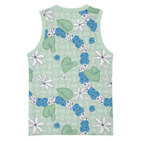 Hawaii Anthurium Tiare Pikake Lei Basketball Jersey Omaomao Lauhala Art Pattern LT01 - Polynesian Pride