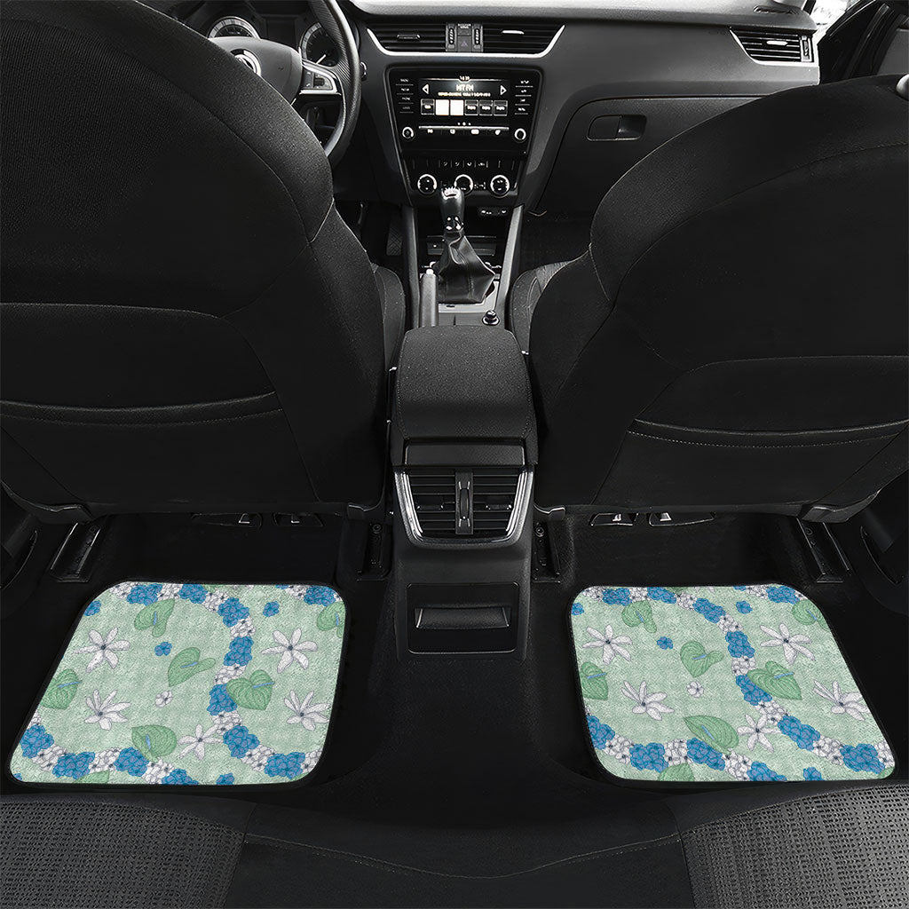 Hawaii Anthurium Tiare Pikake Lei Car Mats Omaomao Lauhala Art Pattern