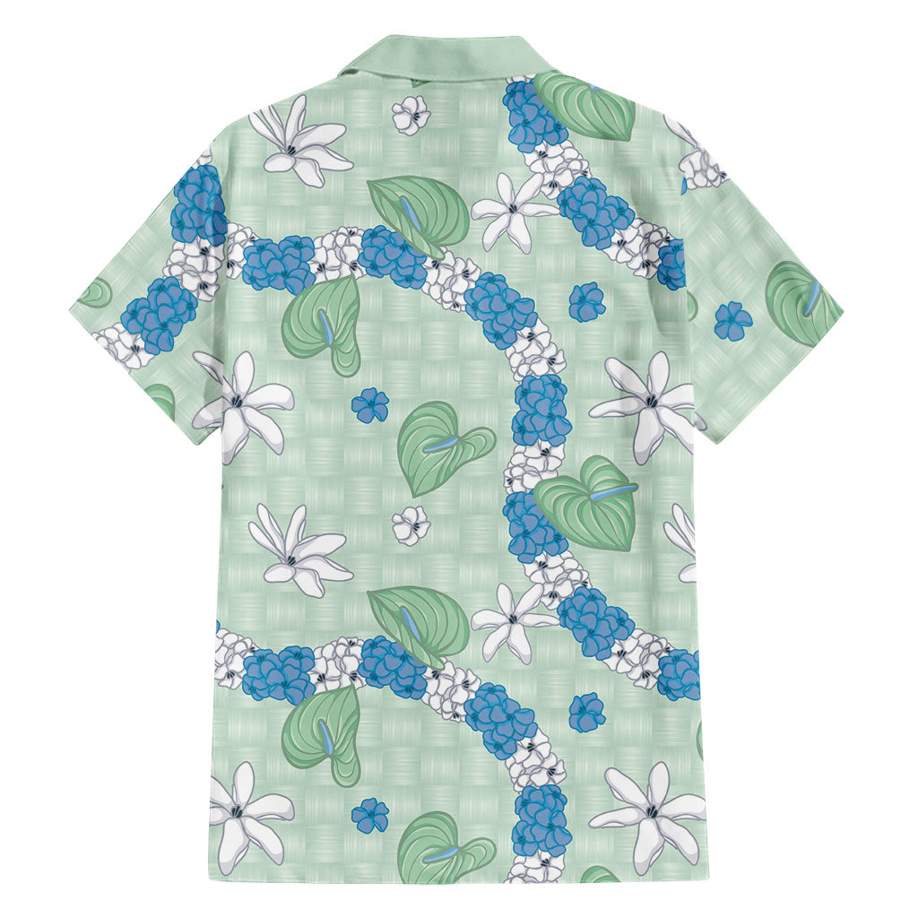 Hawaii Anthurium Tiare Pikake Lei Family Matching Long Sleeve Bodycon Dress and Hawaiian Shirt Omaomao Lauhala Art Pattern