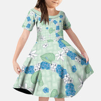 Hawaii Anthurium Tiare Pikake Lei Family Matching Off Shoulder Maxi Dress and Hawaiian Shirt Omaomao Lauhala Art Pattern