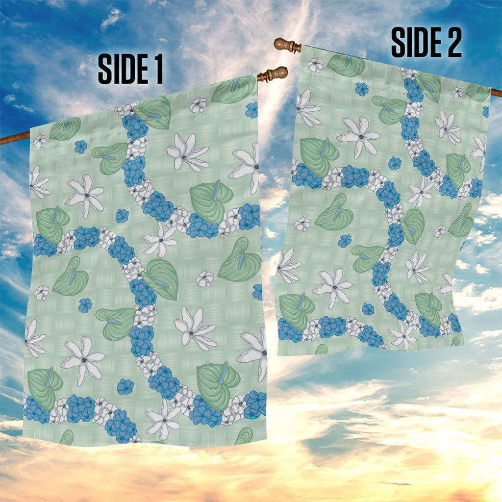 Hawaii Anthurium Tiare Pikake Lei Garden Flag Omaomao Lauhala Art Pattern LT01 - Polynesian Pride