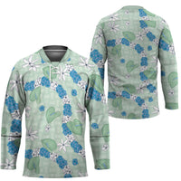 Hawaii Anthurium Tiare Pikake Lei Hockey Jersey Omaomao Lauhala Art Pattern LT01 - Polynesian Pride
