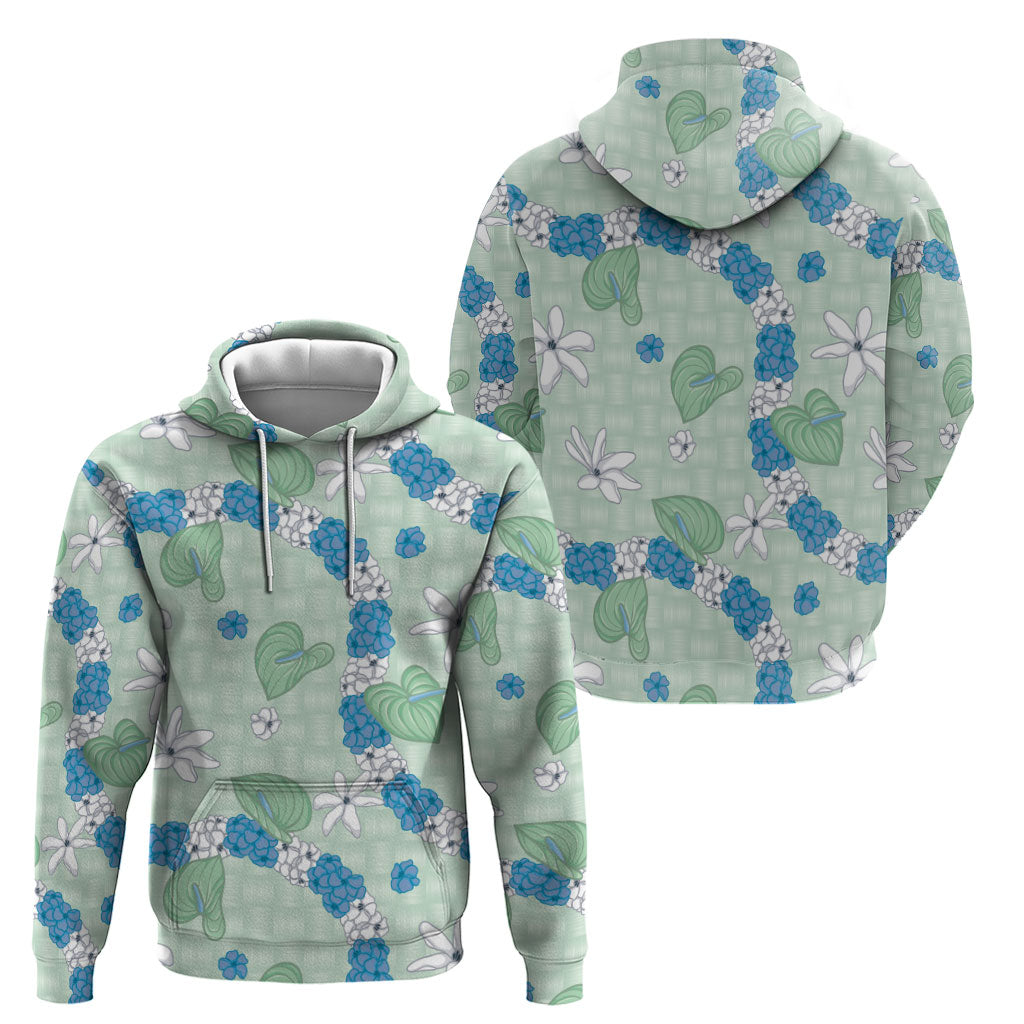 Hawaii Anthurium Tiare Pikake Lei Hoodie Omaomao Lauhala Art Pattern LT01 - Polynesian Pride