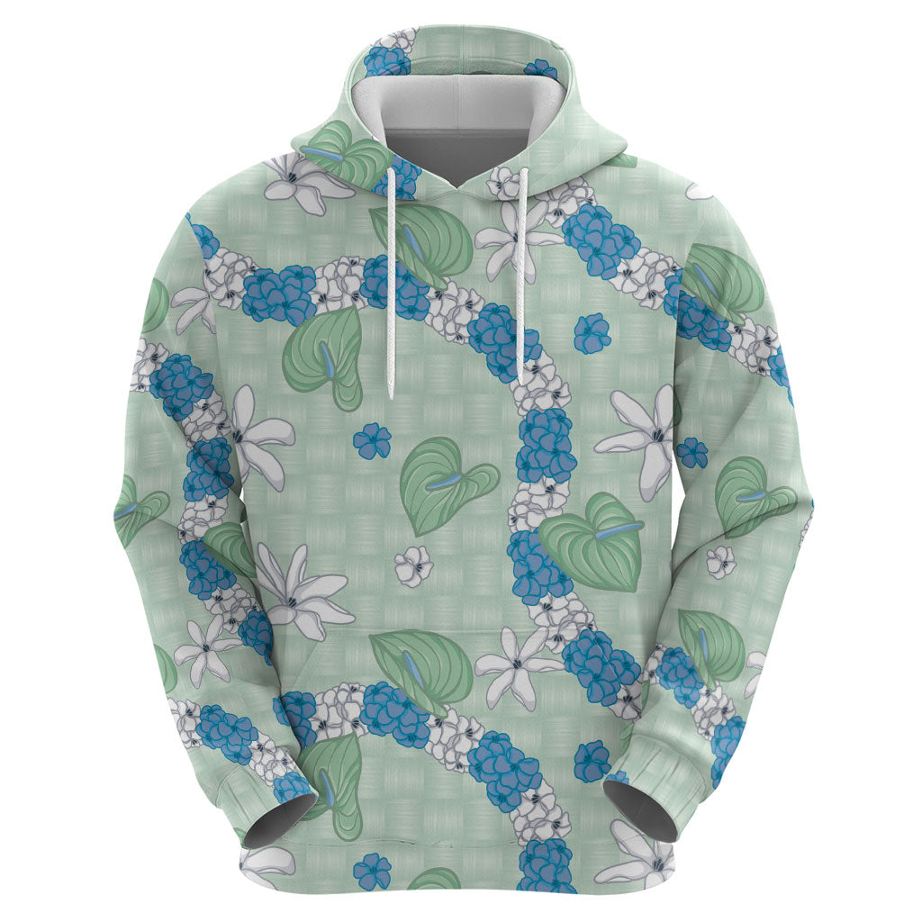 Hawaii Anthurium Tiare Pikake Lei Hoodie Omaomao Lauhala Art Pattern LT01 - Polynesian Pride