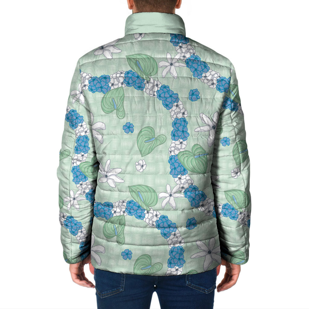 Hawaii Anthurium Tiare Pikake Lei Padded Jacket Omaomao Lauhala Art Pattern LT01 - Polynesian Pride