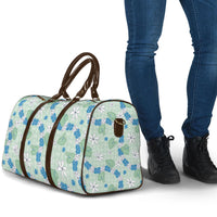 Hawaii Anthurium Tiare Pikake Lei Travel Bag Omaomao Lauhala Art Pattern