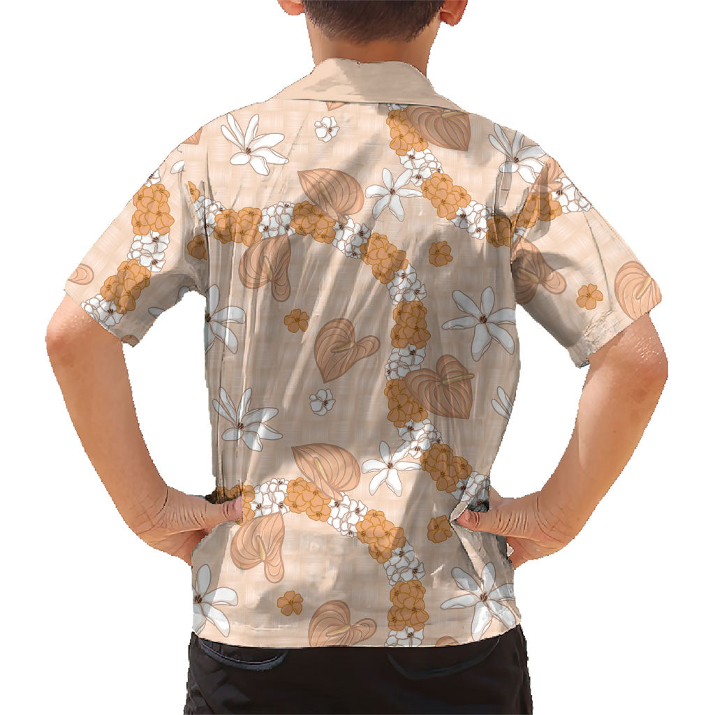 Hawaii Anthurium Tiare Pikake Lei Family Matching Mermaid Dress and Hawaiian Shirt Alani Lauhala Art Pattern LT01 - Polynesian Pride