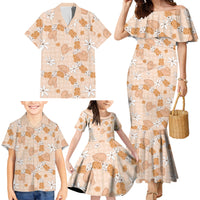 Hawaii Anthurium Tiare Pikake Lei Family Matching Mermaid Dress and Hawaiian Shirt Alani Lauhala Art Pattern LT01 - Polynesian Pride