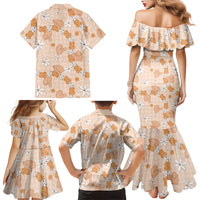 Hawaii Anthurium Tiare Pikake Lei Family Matching Mermaid Dress and Hawaiian Shirt Alani Lauhala Art Pattern LT01 - Polynesian Pride