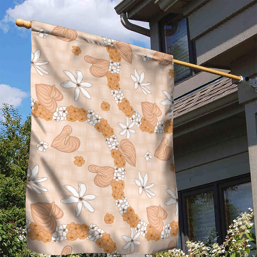Hawaii Anthurium Tiare Pikake Lei Garden Flag Alani Lauhala Art Pattern LT01 - Polynesian Pride