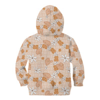 Hawaii Anthurium Tiare Pikake Lei Kid Hoodie Alani Lauhala Art Pattern LT01 - Polynesian Pride