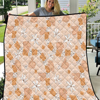Hawaii Anthurium Tiare Pikake Lei Quilt Alani Lauhala Art Pattern