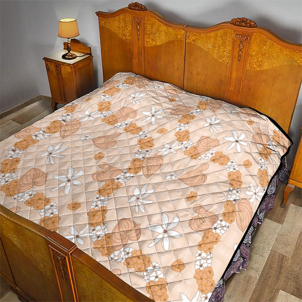Hawaii Anthurium Tiare Pikake Lei Quilt Alani Lauhala Art Pattern
