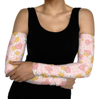 Hawaii Anthurium Tiare Pikake Lei Arm Sleeves Akala Lauhala Art Pattern LT01 - Polynesian Pride