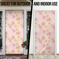 Hawaii Anthurium Tiare Pikake Lei Door Cover Akala Lauhala Art Pattern LT01 - Polynesian Pride
