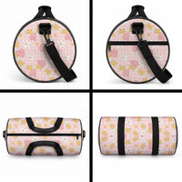 Hawaii Anthurium Tiare Pikake Lei Duffle Bag Akala Lauhala Art Pattern LT01 - Polynesian Pride
