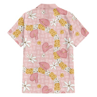 Hawaii Anthurium Tiare Pikake Lei Family Matching Puletasi and Hawaiian Shirt Akala Lauhala Art Pattern LT01 - Polynesian Pride