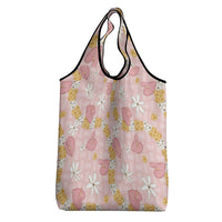 Hawaii Anthurium Tiare Pikake Lei Grocery Bag Akala Lauhala Art Pattern LT01 - Polynesian Pride