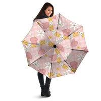 Hawaii Anthurium Tiare Pikake Lei Umbrella Akala Lauhala Art Pattern LT01 - Polynesian Pride
