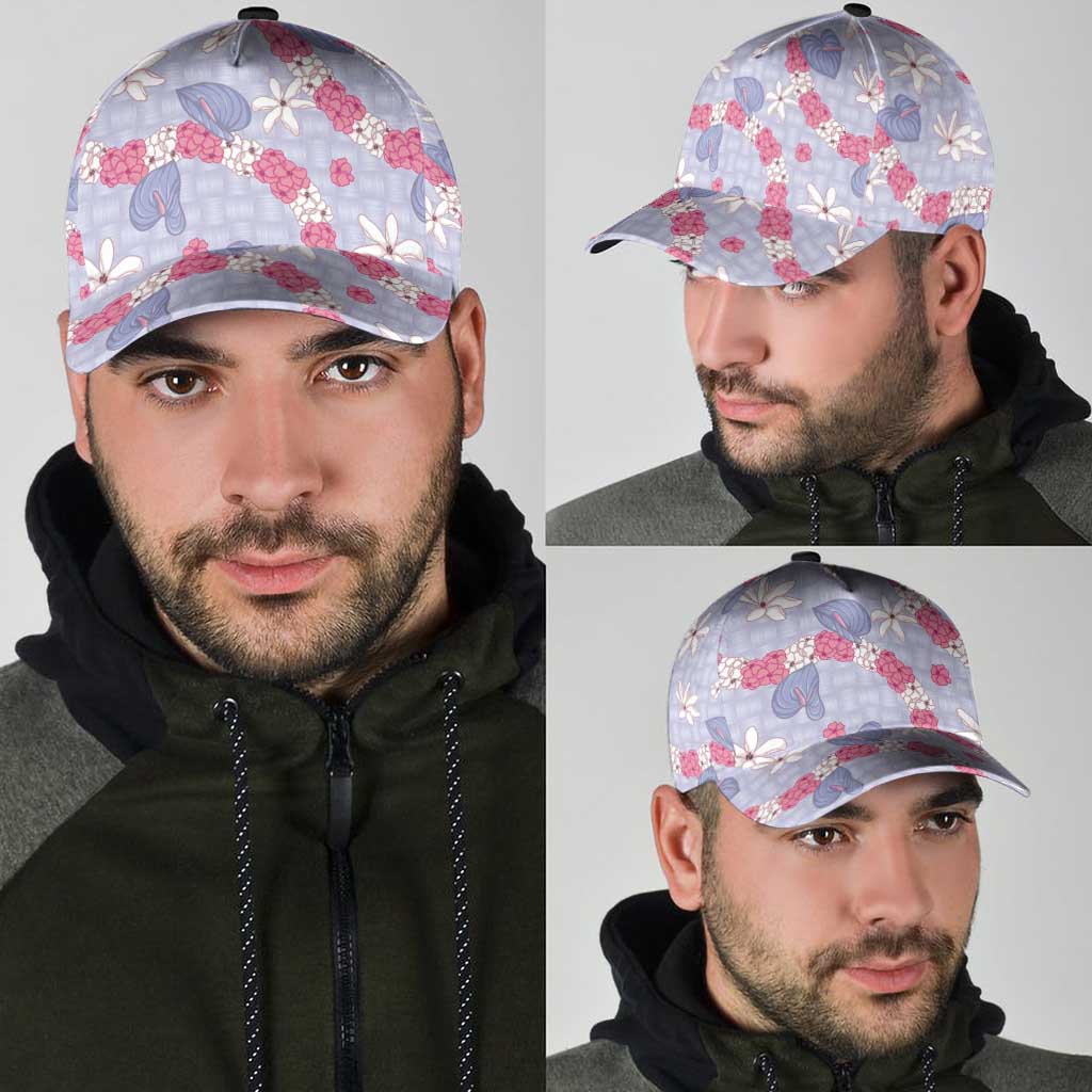 Hawaii Anthurium Tiare Pikake Lei Classic Cap Poni Lauhala Art Pattern