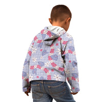 Hawaii Anthurium Tiare Pikake Lei Kid Hoodie Poni Lauhala Art Pattern LT01 - Polynesian Pride