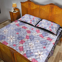 Hawaii Anthurium Tiare Pikake Lei Quilt Bed Set Poni Lauhala Art Pattern LT01 - Polynesian Pride