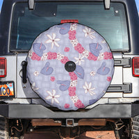 Hawaii Anthurium Tiare Pikake Lei Spare Tire Cover Poni Lauhala Art Pattern LT01 Purple - Polynesian Pride