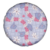 Hawaii Anthurium Tiare Pikake Lei Spare Tire Cover Poni Lauhala Art Pattern LT01 - Polynesian Pride
