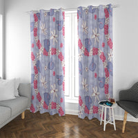 Hawaii Anthurium Tiare Pikake Lei Window Curtain Poni Lauhala Art Pattern