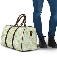 Hawaii Anthurium Tiare Pikake Lei Travel Bag Sage Green Lauhala Art Pattern LT01 - Polynesian Pride