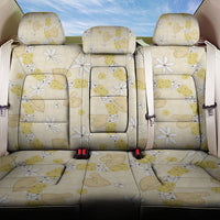 Hawaii Anthurium Tiare Pikake Lei Back Car Seat Cover Melemele Lauhala Art Pattern LT01 One Size Yellow - Polynesian Pride