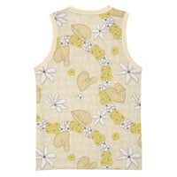 Hawaii Anthurium Tiare Pikake Lei Basketball Jersey Melemele Lauhala Art Pattern