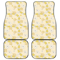 Hawaii Anthurium Tiare Pikake Lei Car Mats Melemele Lauhala Art Pattern