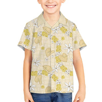 Hawaii Anthurium Tiare Pikake Lei Family Matching Off Shoulder Maxi Dress and Hawaiian Shirt Melemele Lauhala Art Pattern