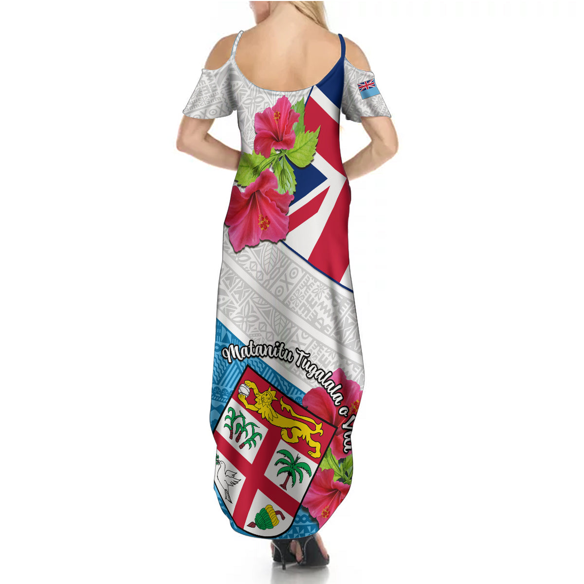 Fiji Day Summer Maxi Dress Fijian Hibiscus Special Version LT01 - Polynesian Pride