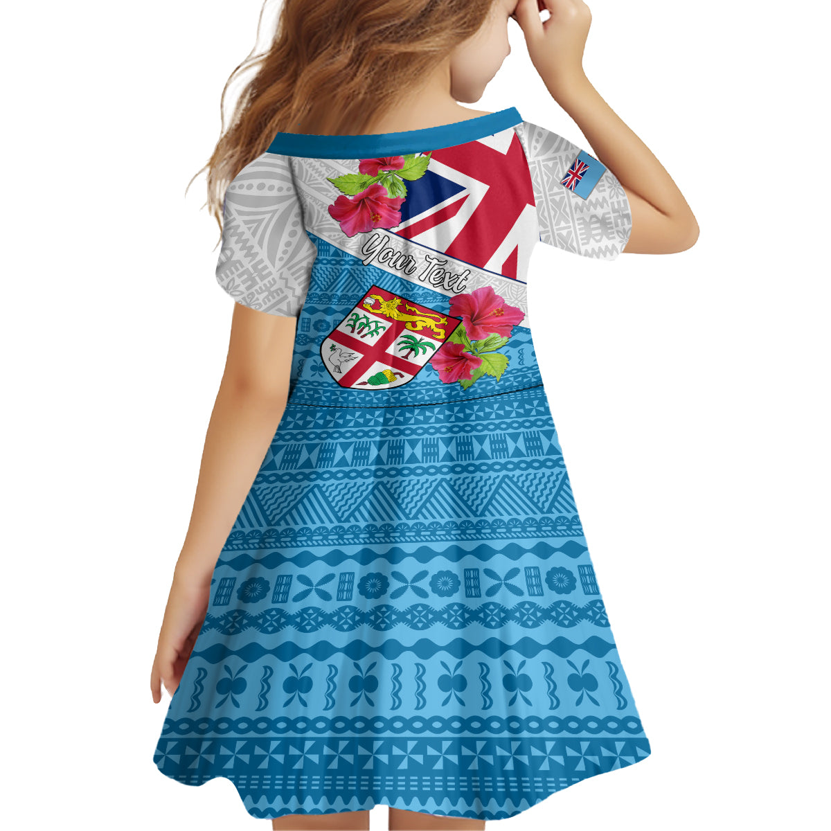 Personalised Fiji Day Family Matching Tank Maxi Dress and Hawaiian Shirt Fijian Hibiscus Special Version LT01 - Polynesian Pride