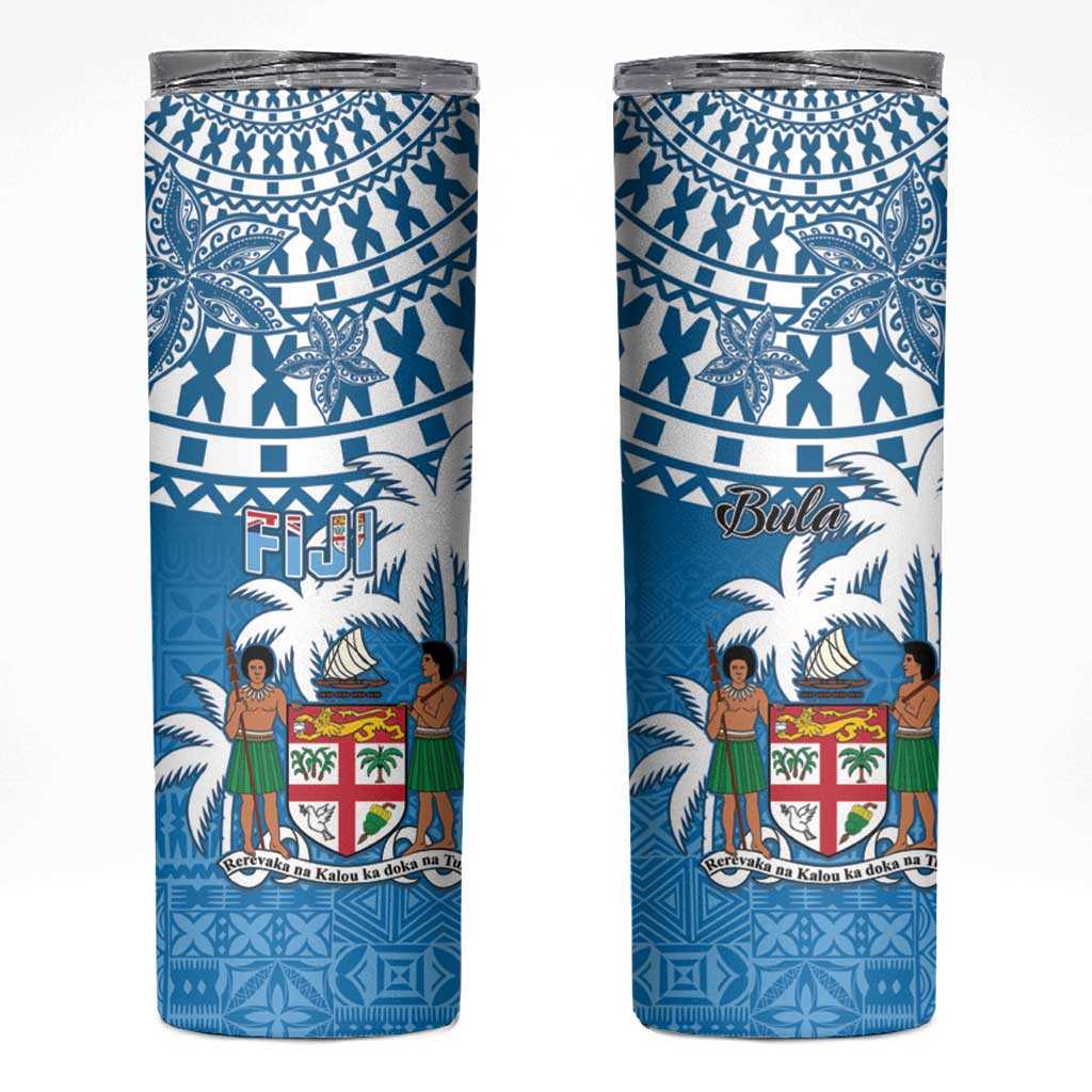 Fiji Skinny Tumbler Bula Fijian Tapa Pattern